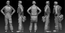Load image into Gallery viewer, 1/48 scale Swedish Airforce pilot, 1940s to early 1950s.Fits SAAB J21, 28 Vampire etc. Art # 48P010