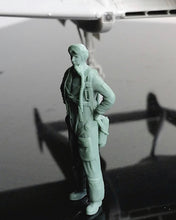 Load image into Gallery viewer, 1/48 scale Swedish Airforce pilot, 1940s to early 1950s.Fits SAAB J21, 28 Vampire etc. Art # 48P010